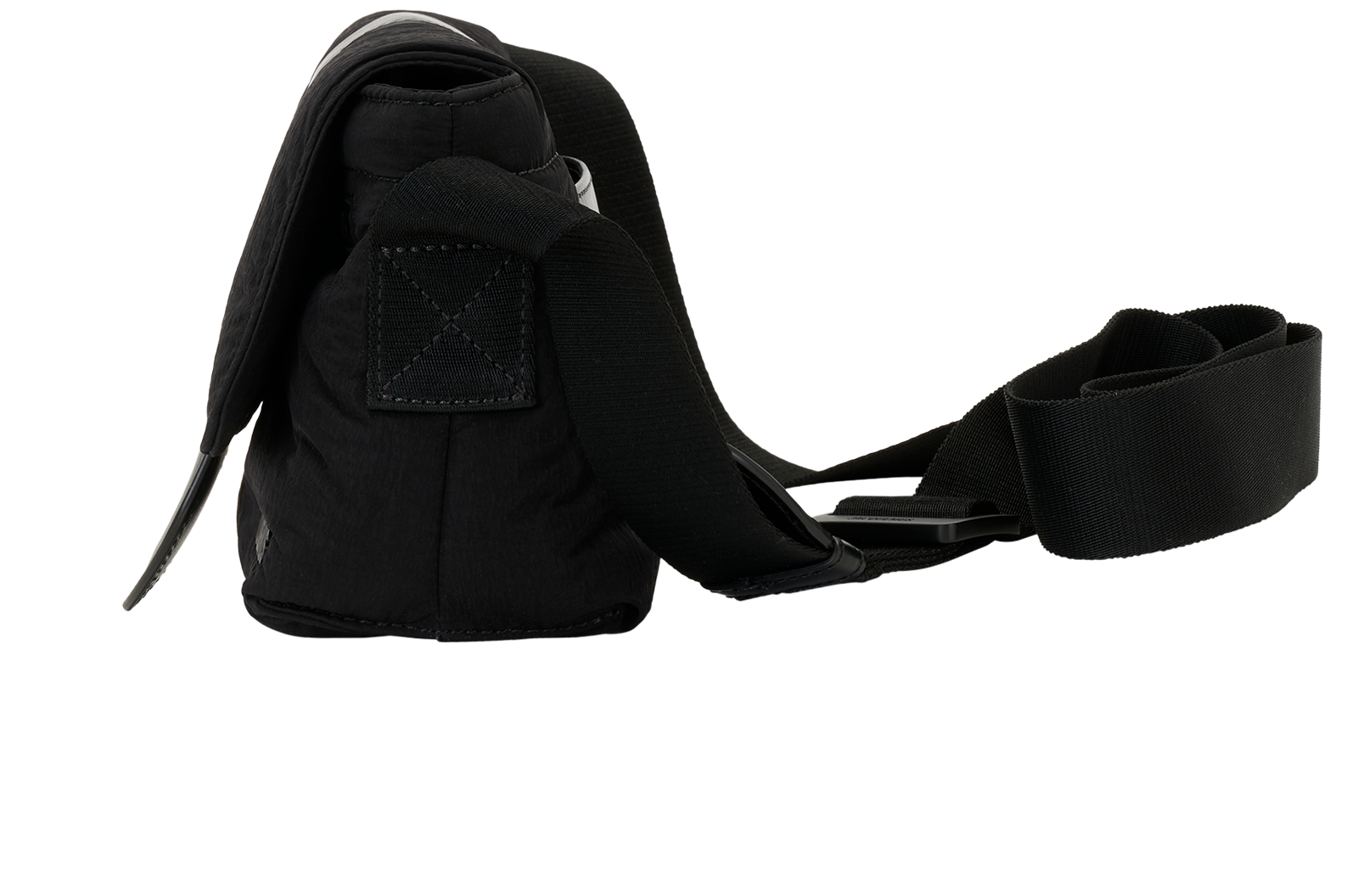 Padded Bambino Messenger, &pound;295, Handbags, Black, Nylon, Bottom view